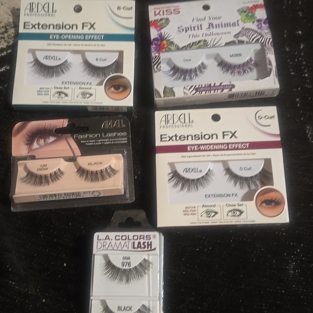 5 Prs Of Lashes Ardell LA Colors And Kiss 5 Qty - Picture 3 of 3